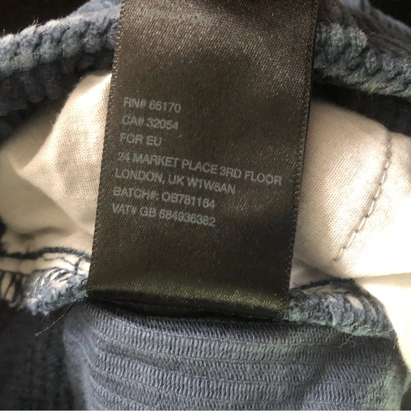 Urban Outfitters BDG Mom High Rise Blue Corduroy Pants Cropped Size 27 - Picture 6 of 6